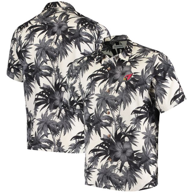 Chemise boutonnée Tommy Bahama pour homme Arizona Cardinals Sport Harbor Island Hibiscus Camp noir