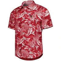Men's Tommy Bahama Cardinal Arizona Cardinals Aqua Lush Full-Button Shirt