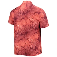 Men's Tommy Bahama Cardinal Arizona Cardinals Big & Tall Coast Luminescent Fronds Camp IslandZone Button-Up Shirt