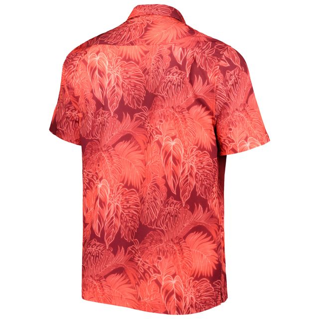 Chemise boutonnée Tommy Bahama Cardinal Arizona Cardinals Coast Luminescent Fronds Camp IslandZone pour homme