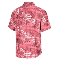 Chemise boutonnée pour homme Tommy Bahama Cardinal Arizona Cardinals Coconut Point Isla Palmetta Camp