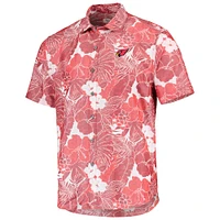Men's Tommy Bahama Cardinal Arizona Cardinals Coconut Point Playa Floral IslandZone Button-Up Shirt