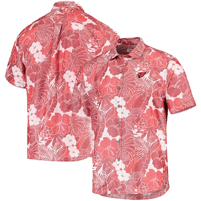 Tommy Bahama Cardinal Arizona Cardinals Coconut Point Playa Floral IslandZone Chemise boutonnée pour homme