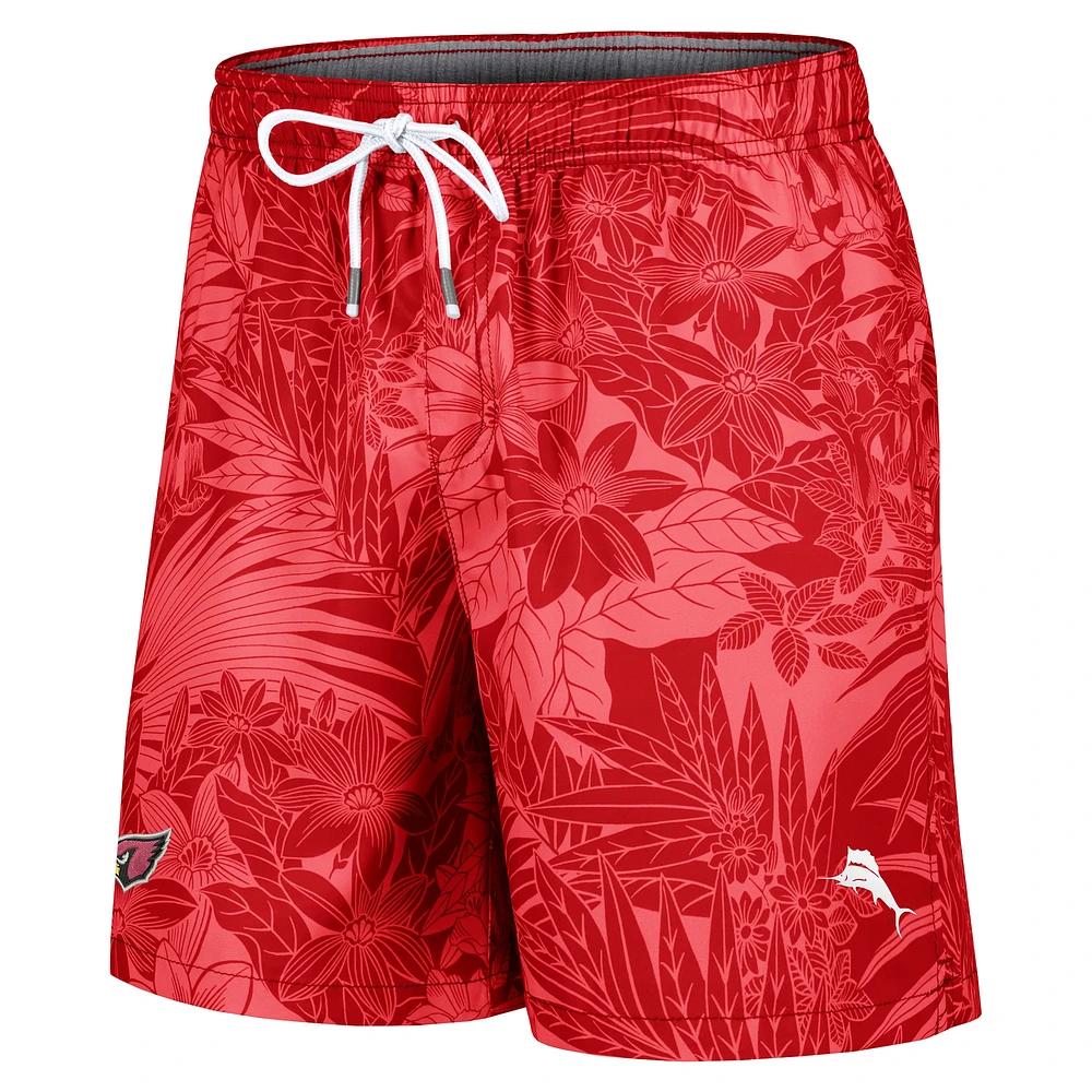 Men's Tommy Bahama Cardinal Arizona Cardinals Santiago Palms Board Shorts