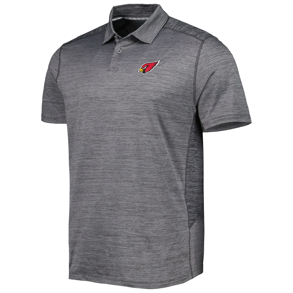 Men's Tommy Bahama Charcoal Arizona Cardinals Delray Frond IslandZone Polo