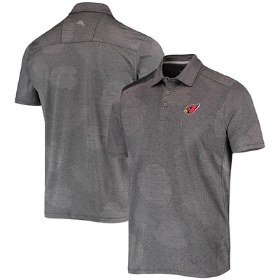 Polo Tommy Bahama Charcoal Arizona Cardinals Palm Coast Delray Frond Allover IslandZone pour homme