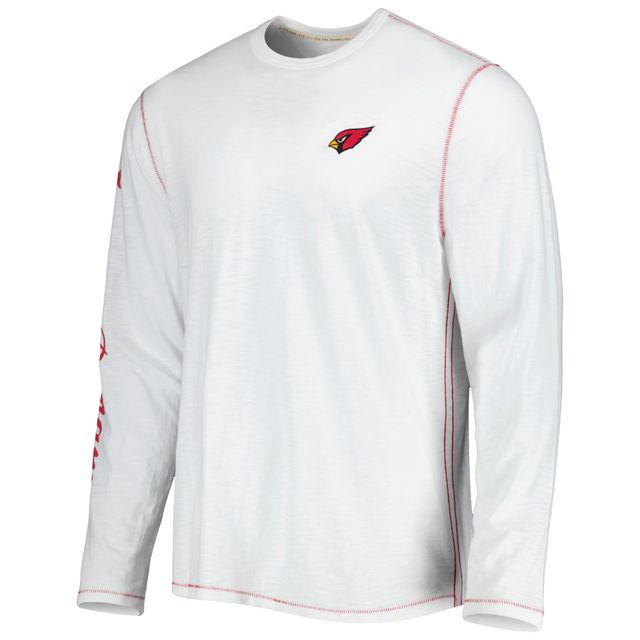 T-shirt à manches longues Tommy Bahama Arizona Cardinals Laces Out Billboard pour homme, blanc