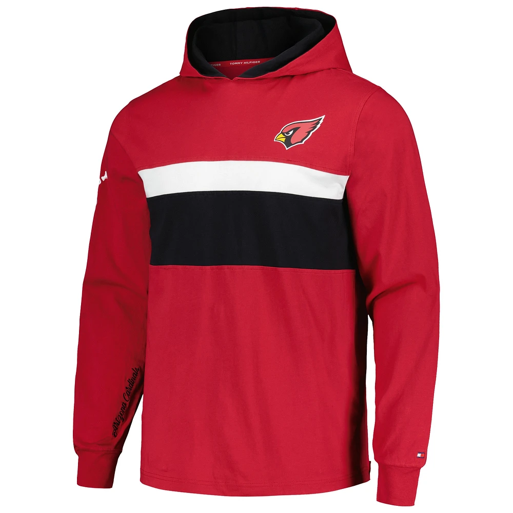 Men's Tommy Hilfiger  Cardinal Arizona Cardinals Morgan Long Sleeve Hoodie T-Shirt