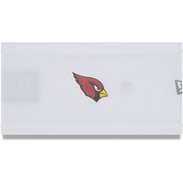 Bandeau d'entraînement officiel New Era Arizona Cardinals COOLERA Blanc