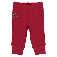 Newborn & Infant WEAR by Erin Andrews Gray/Cardinal/White Arizona Cardinals Three-Piece Turn Me Around Bodysuits Pant Set