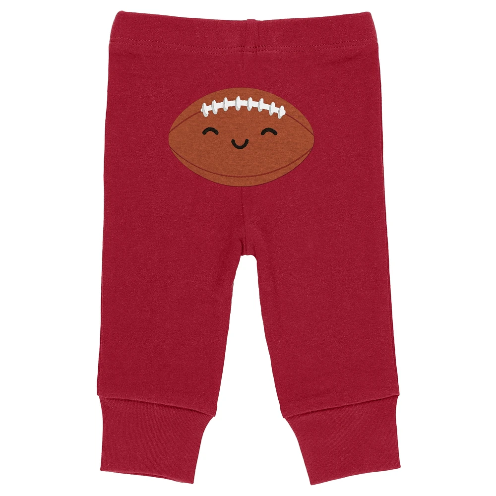 Newborn & Infant WEAR by Erin Andrews Gray/Cardinal/White Arizona Cardinals Three-Piece Turn Me Around Bodysuits Pant Set
