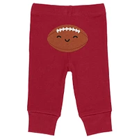 Newborn & Infant WEAR by Erin Andrews Gray/Cardinal/White Arizona Cardinals Three-Piece Turn Me Around Bodysuits Pant Set