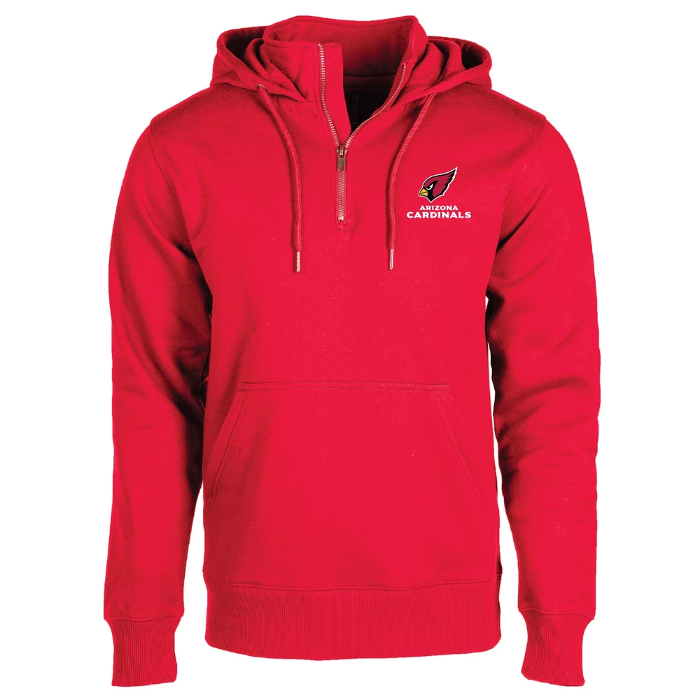 Unisex Dunbrooke  Cardinal Arizona Cardinals Defender Quarter-Zip Hoodie