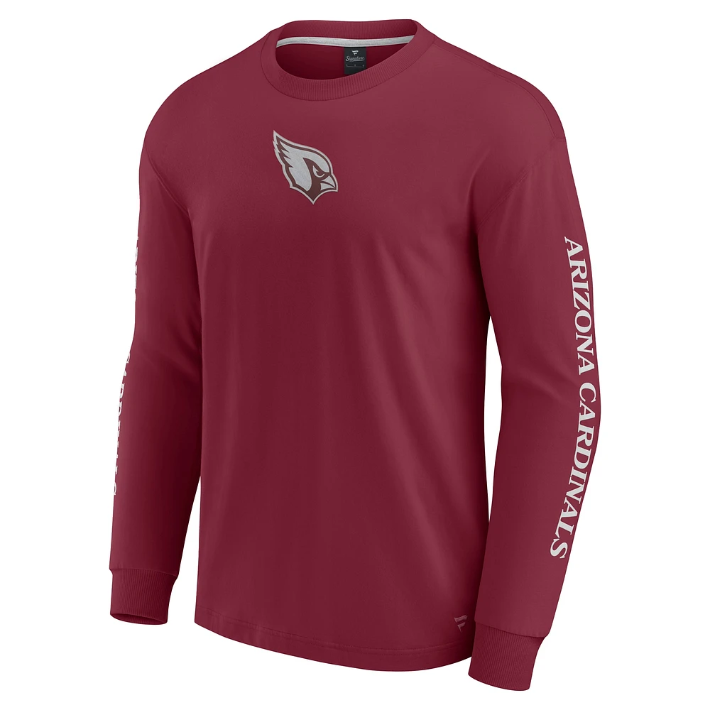 T-shirt unisexe à manches longues Fanatics Cardinal Arizona Cardinals Elements Strive