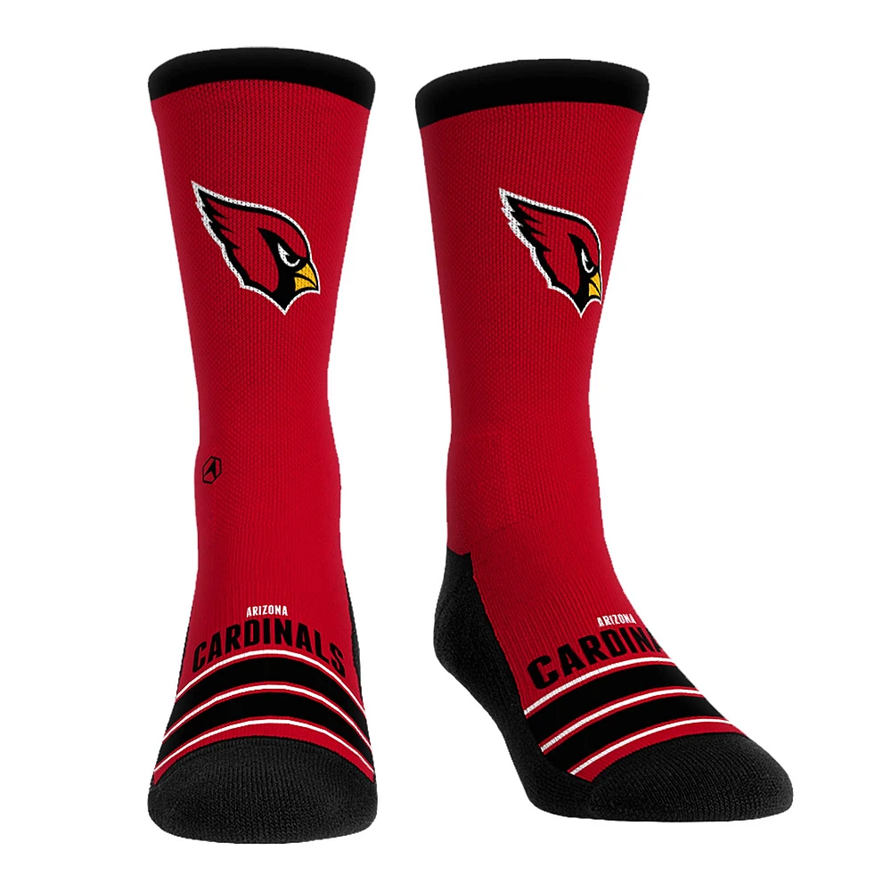 Chaussettes unisexes Rock Em d'équipage à rayures Gametime des Cardinals de l'Arizona