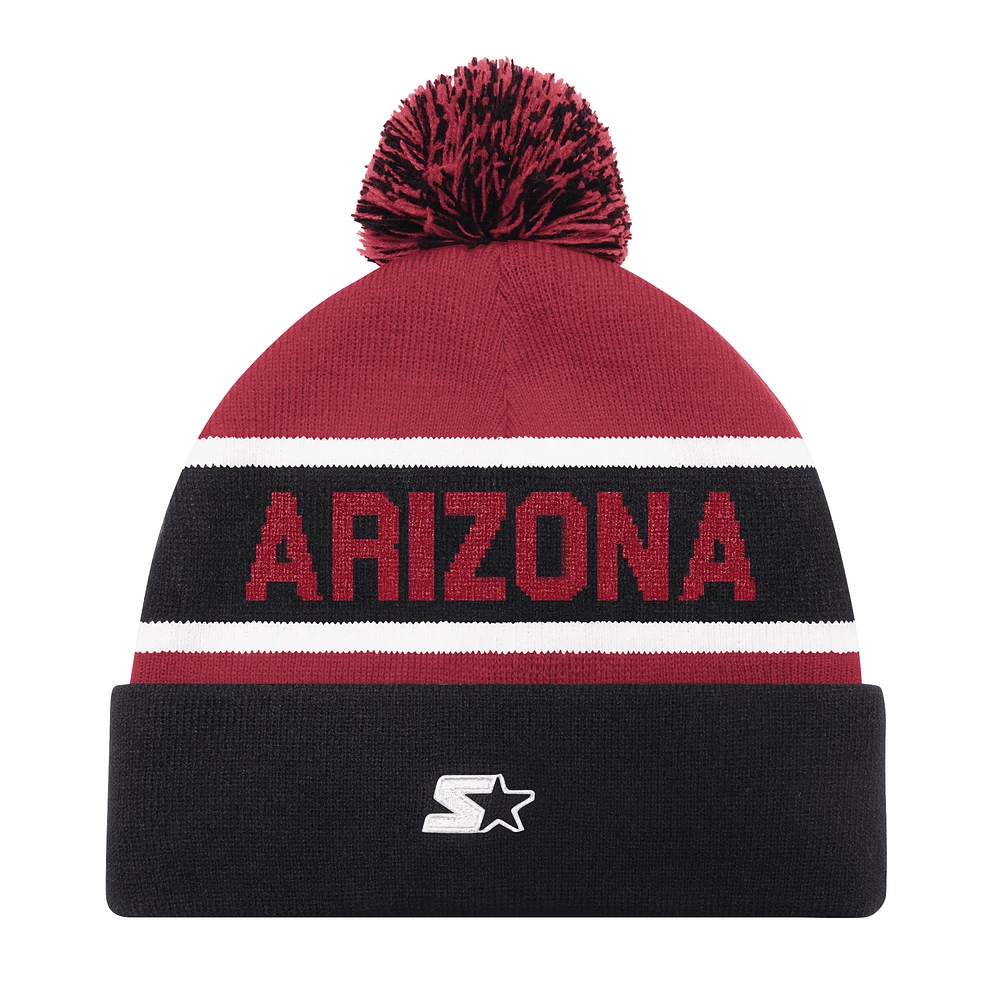 Unisex Starter Black Arizona Cardinals Cuffed Knit Hat with Pom