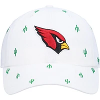 Women's '47 White Arizona Cardinals Confetti Clean Up Adjustable Hat