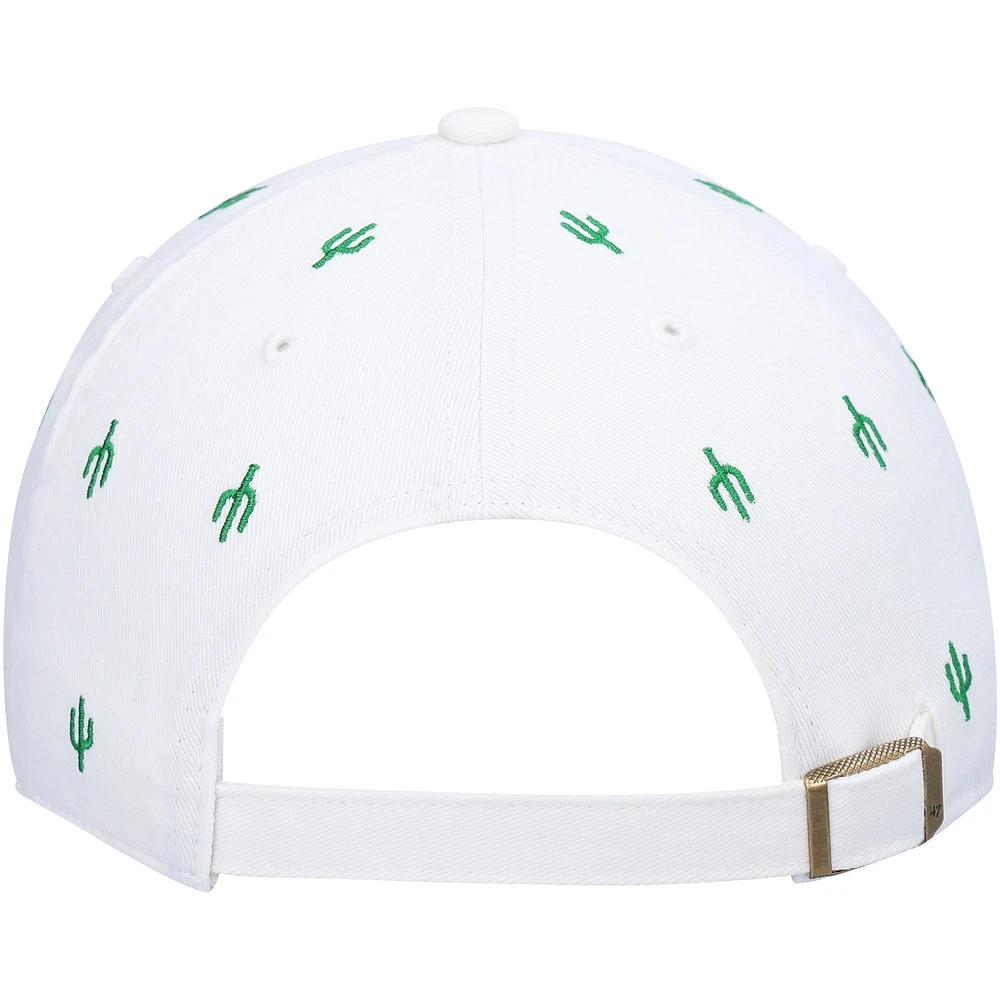 Women's '47 White Arizona Cardinals Confetti Clean Up Adjustable Hat
