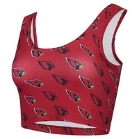 Women's Concepts Sport Cardinal Arizona Cardinals Record Allover Print Bralette