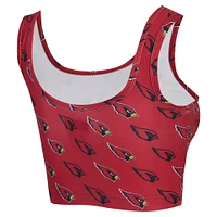 Women's Concepts Sport Cardinal Arizona Cardinals Record Allover Print Bralette