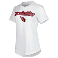 Women's Concepts Sport White/Charcoal Arizona Cardinals Sonata T-Shirt & Leggings Sleep Set
