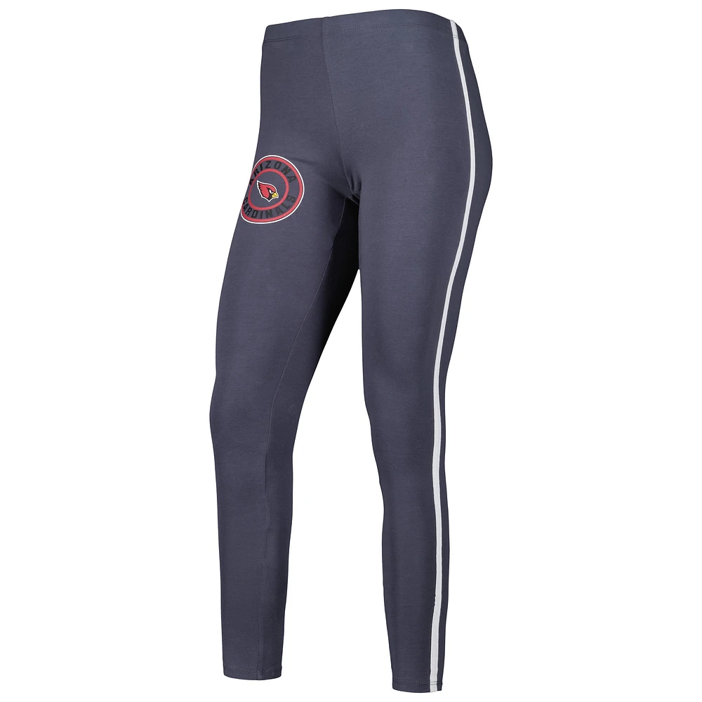 Women's Concepts Sport White/Charcoal Arizona Cardinals Sonata T-Shirt & Leggings Sleep Set