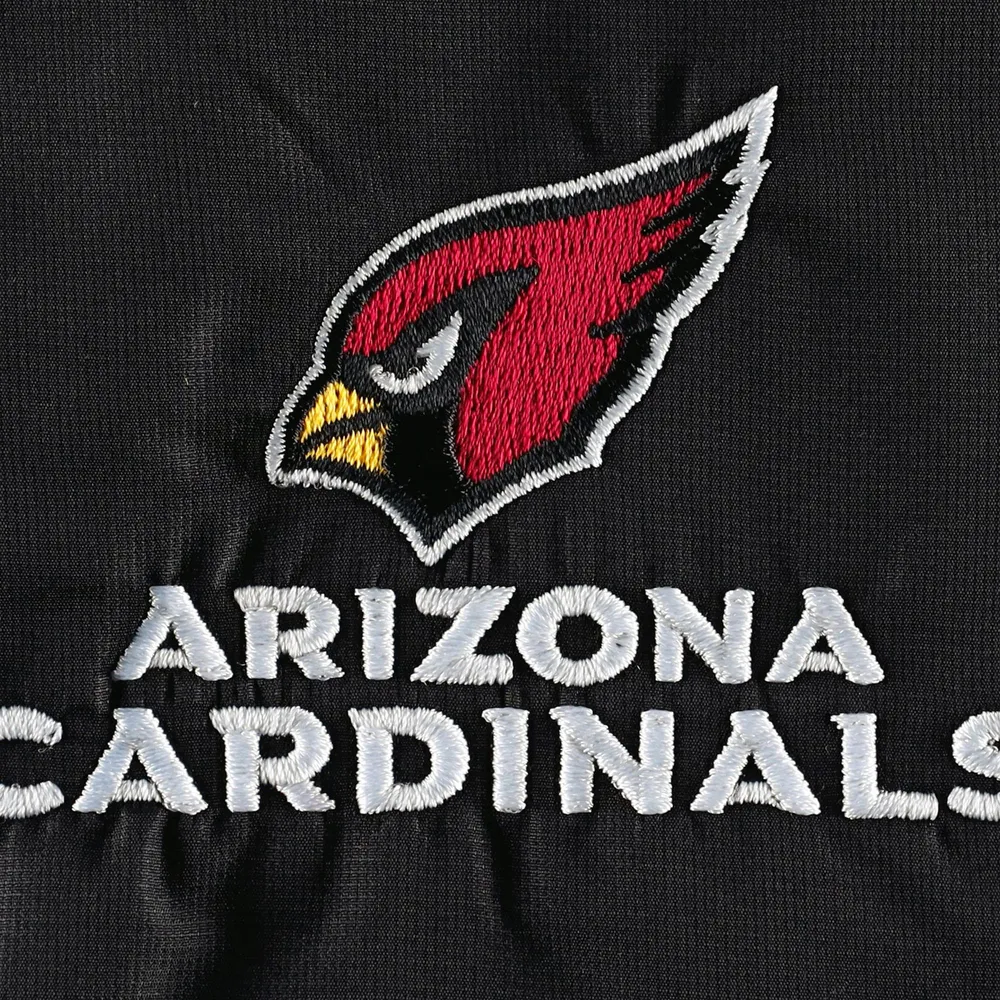 Women's Dunbrooke Black/Gray Arizona Cardinals Hurricane Raglan Full-Zip Windbreaker