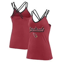 Débardeur Fanatics Cardinal Arizona Cardinals Go For It pour femmes