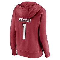 Women's Fanatics Kyler Murray Cardinal Arizona Cardinals Player Icon Name & Number Pullover Hoodie