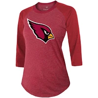 Women's Fanatics Kyler Murray Cardinal Arizona Cardinals Team Player Name & Number Tri-Blend Raglan 3/4-Sleeve T-Shirt