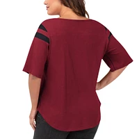 Women's G-III 4Her by Carl Banks Cardinal Arizona Cardinals Plus Linebacker T-Shirt