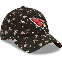Women's New Era Black Arizona Cardinals Logo Floral 9TWENTY - Adjustable Hat