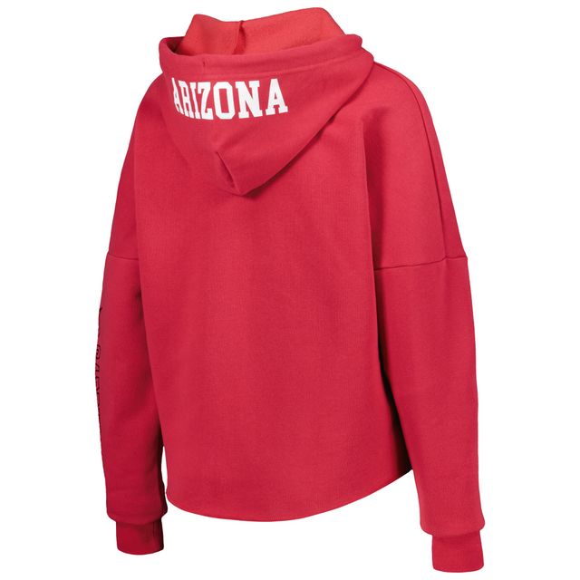 Sweat à capuche manches métallisées Cardinal Arizona Cardinals New Era pour femme