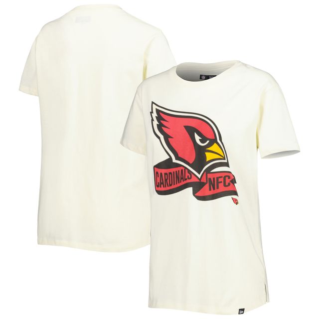 T-shirt New Era crème pour femme Arizona Cardinals Chrome Sideline