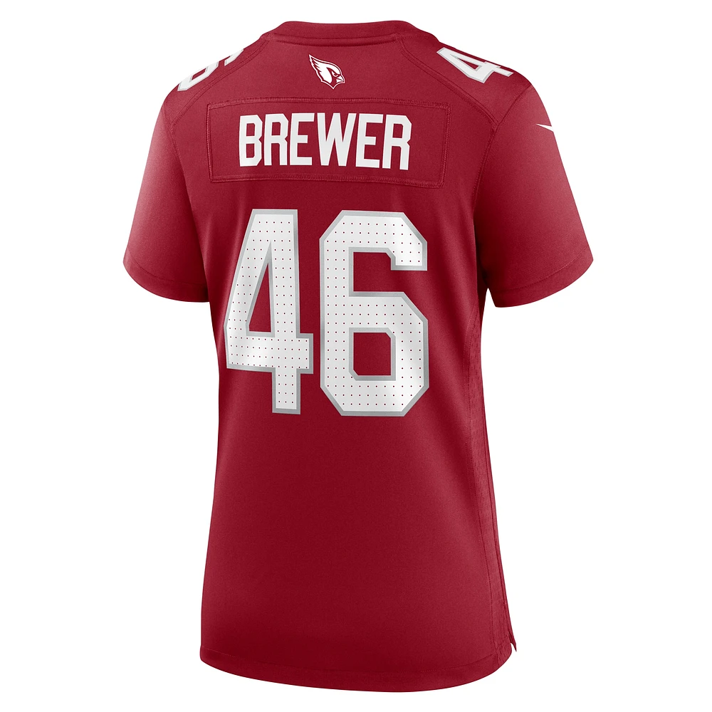 Maillot de match Nike Aaron Brewer Cardinal Arizona Cardinals pour femme