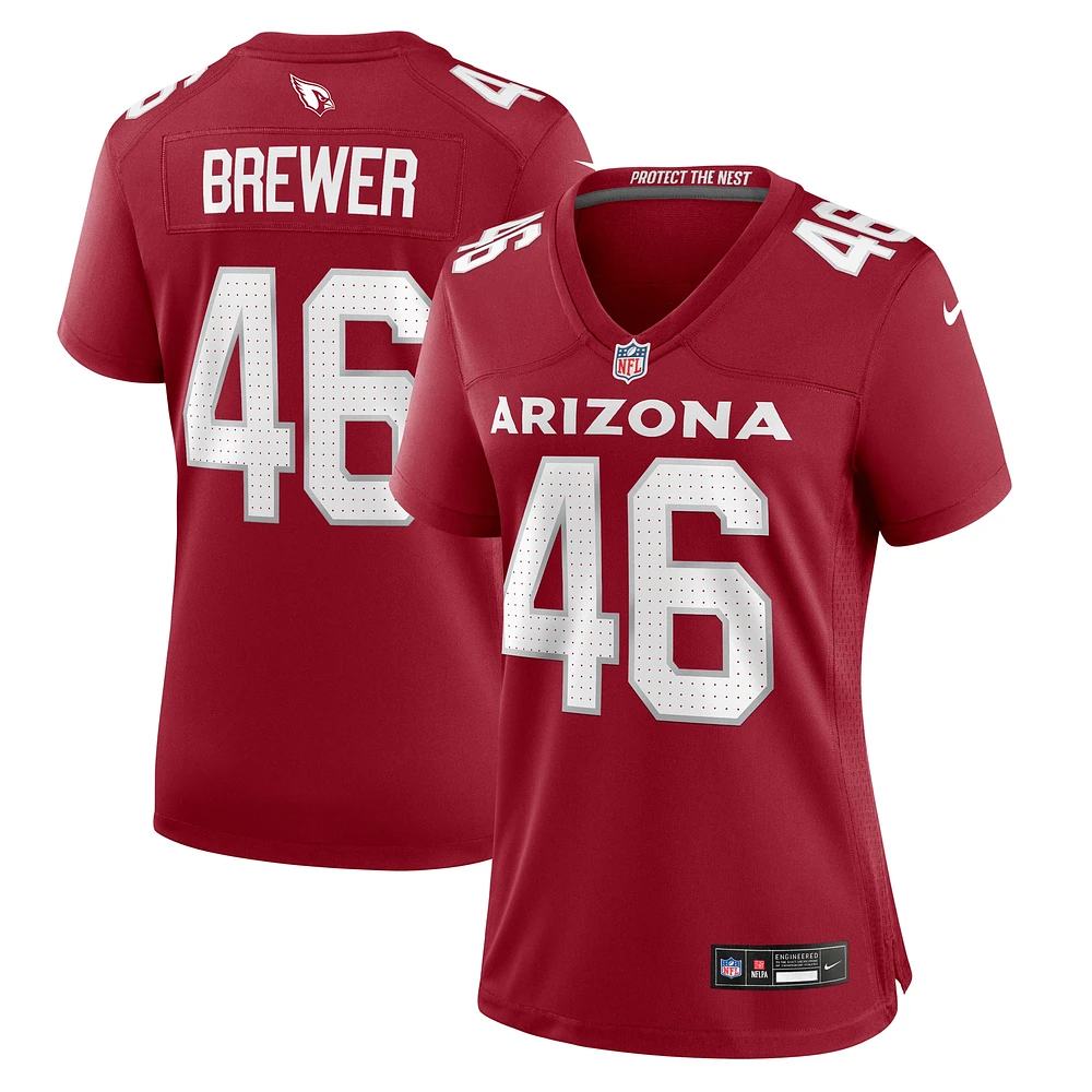 Maillot de match Nike Aaron Brewer Cardinal Arizona Cardinals pour femme