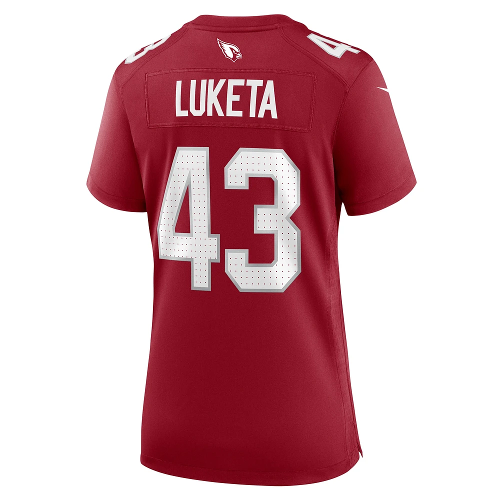Women's Nike Jesse Luketa  Cardinal Arizona Cardinals Game Jersey