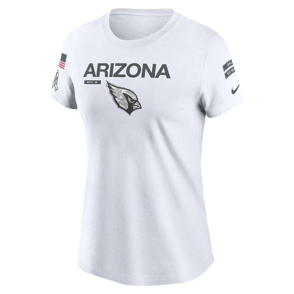 Women's Nike White Arizona Cardinals 2024 Salute To Service Legend Performance T-Shirt