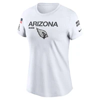 Women's Nike White Arizona Cardinals 2024 Salute To Service Legend Performance T-Shirt