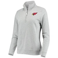 Women's Vineyard Vines Heather Gray Arizona Cardinals Shep Shirt Quarter-Zip Sweatshirt