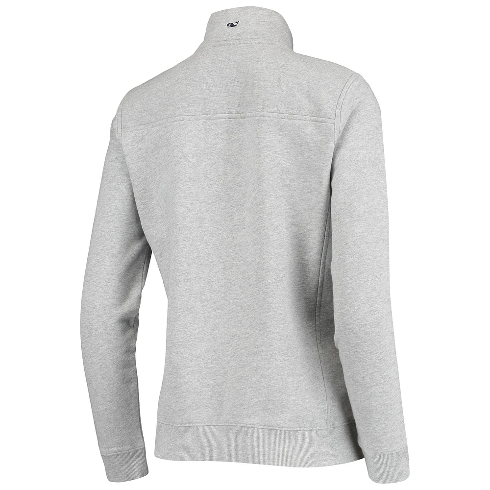 Women's Vineyard Vines Heather Gray Arizona Cardinals Shep Shirt Quarter-Zip Sweatshirt