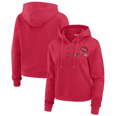 Pull à capuche gaufré grande taille pour femme WEAR by Erin Andrews Cardinal Arizona Cardinals