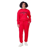 Women's WEAR by Erin Andrews  Cream Arizona Cardinals Knitted Tri-Blend Long Sleeve T-Shirt & Pants Lounge Set