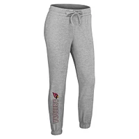 Women's WEAR by Erin Andrews Heather Gray Arizona Cardinals Knit Long Sleeve Tri-Blend T-Shirt & Pants Sleep Set