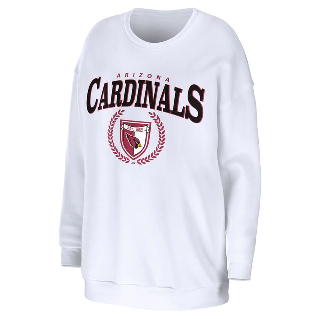 WEAR by Erin Andrews Sweat-shirt surdimensionné blanc des Cardinals de l'Arizona pour femmes