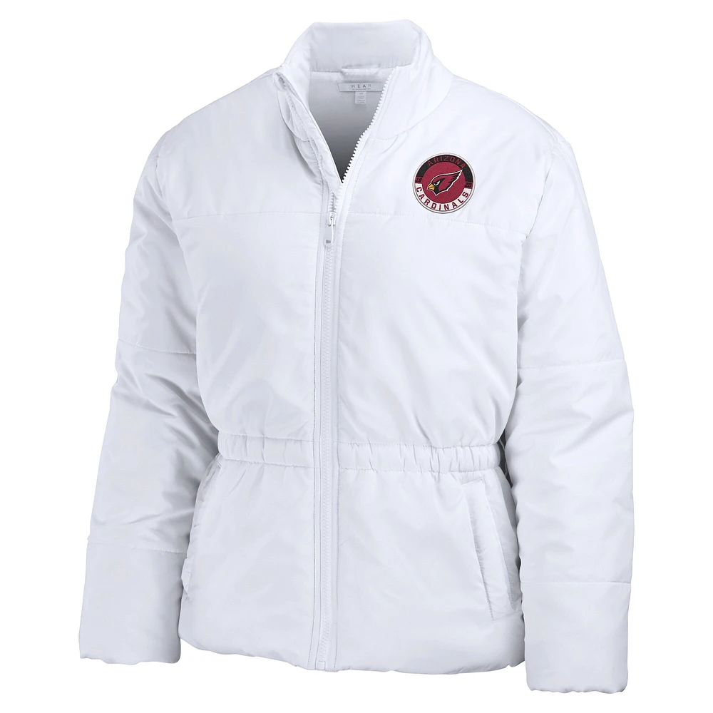 Women's WEAR by Erin Andrews  White Arizona Cardinals Packaway Full-Zip Puffer Jacket
