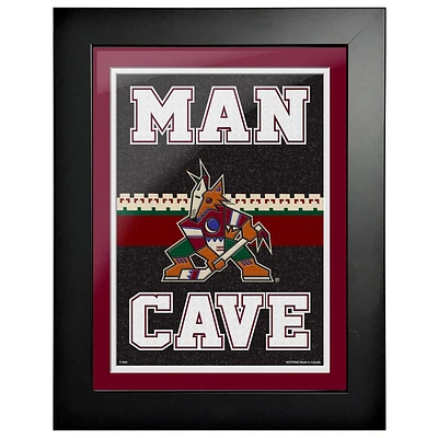 Arizona Coyotes - 12'' x 16'' Man Cave Framed Artwork
