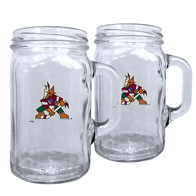 Arizona Coyotes Paquet de 2 16 oz. Ensemble de tasse Mason