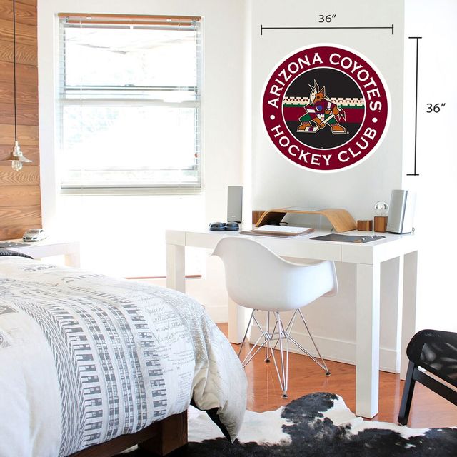 Arizona Coyotes - 36'' x 36'' Team Repositional Stripe Design Vinyl Sticker Mural