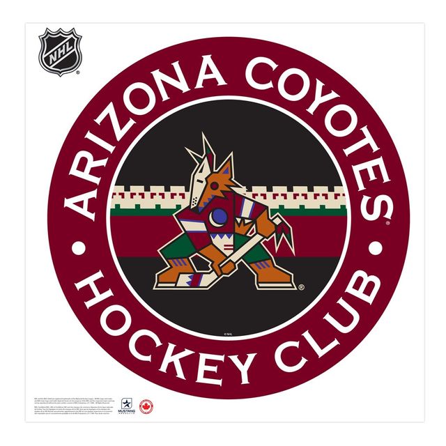 Arizona Coyotes - 36'' x 36'' Team Repositional Stripe Design Vinyl Sticker Mural